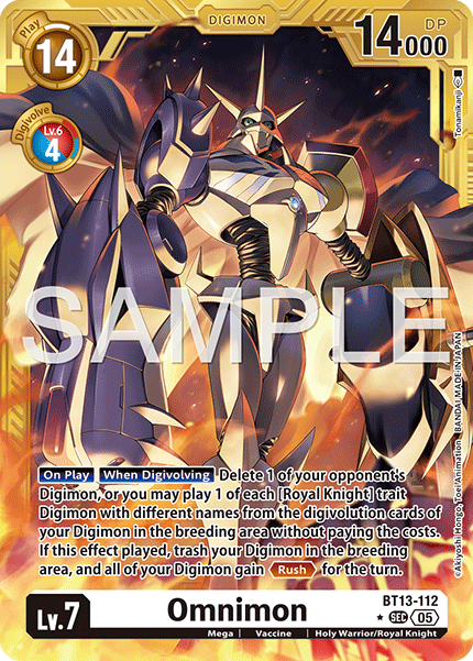 BT13-112 SEC, Omnimon (AD1 Gold Reprint)