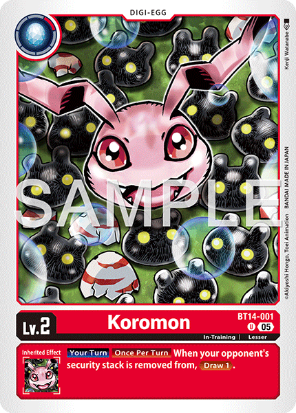 BT14-001, UC, Koromon (AD1 Reprint)