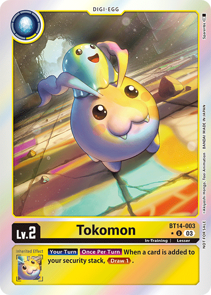 BT14-003, UC, Tokomon (Box Topper)