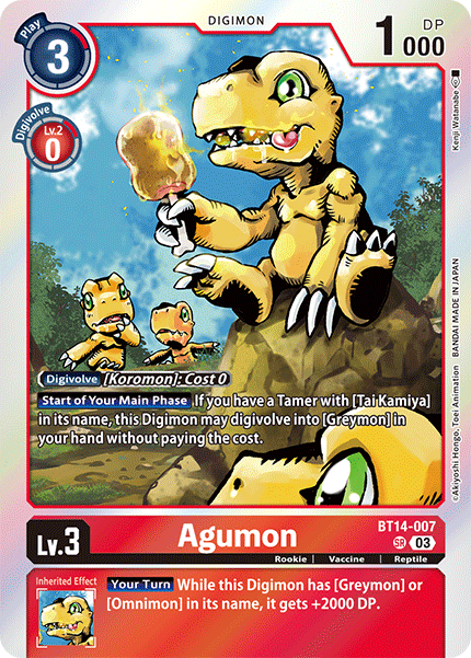 BT14-007, SR, Agumon