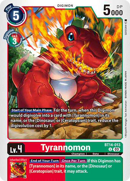 BT14-013, UC, Tyrannomon