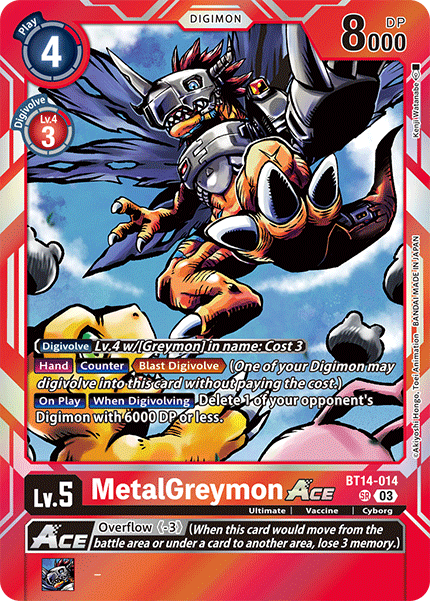 BT14-014, SR, MetalGreymon ACE