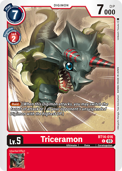 BT14-016, C, Triceramon