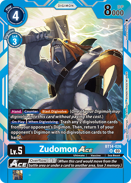 BT14-026, SR, Zudomon ACE