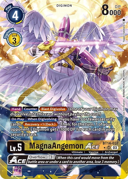 BT14-037, SR, MagnaAngemon ACE (Altnerate Art)