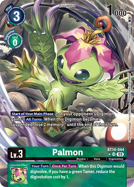 BT14-044, SR, Palmon (Altnerate Art)