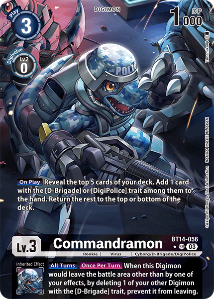 BT14-056, SR, Commandramon (Altnerate Art)