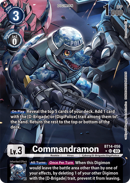 BT14-056, SR, Commandramon (Altnerate Art)