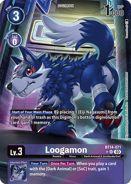 BT14-071, SR, Loogamon (Altnerate Art)