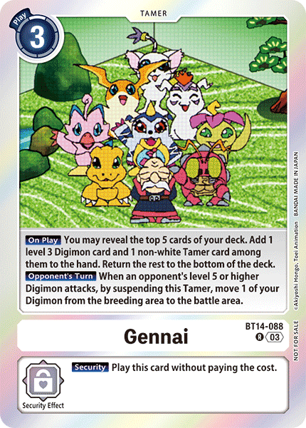 BT14-088, R, Gennai (Box Topper)