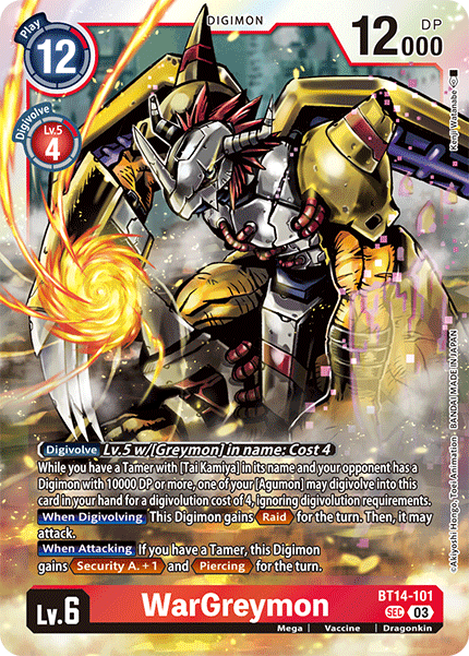 BT14-101, SEC, WarGreymon