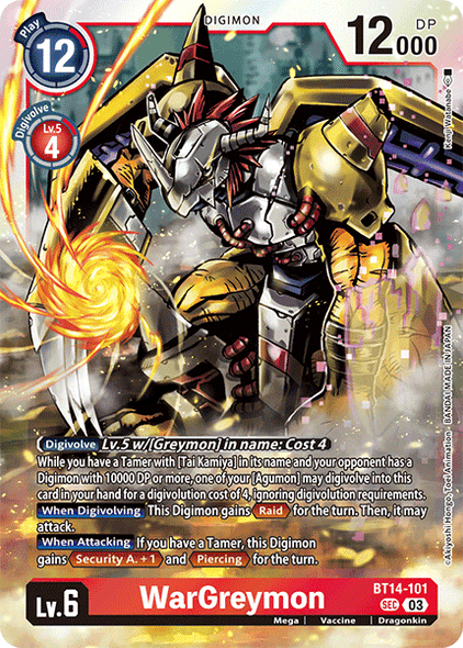 BT14-101, SEC, WarGreymon