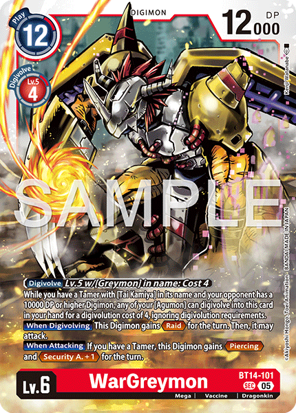 BT14-101, SEC, WarGreymon (AD1 Reprint)