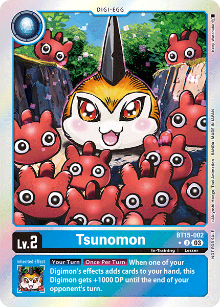 BT15-002, U, Tsunomon (Box Topper)