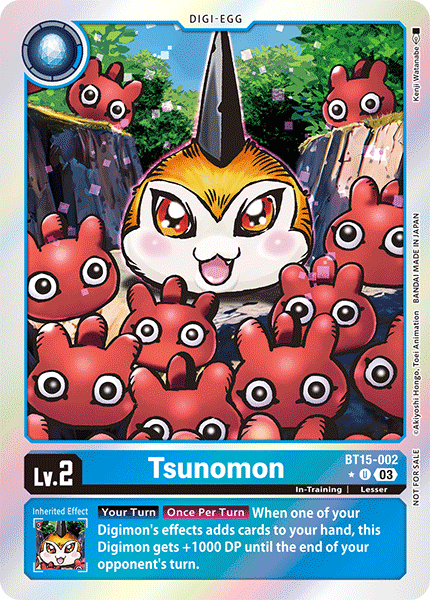 BT15-002, U, Tsunomon (BT15 Box Topper)