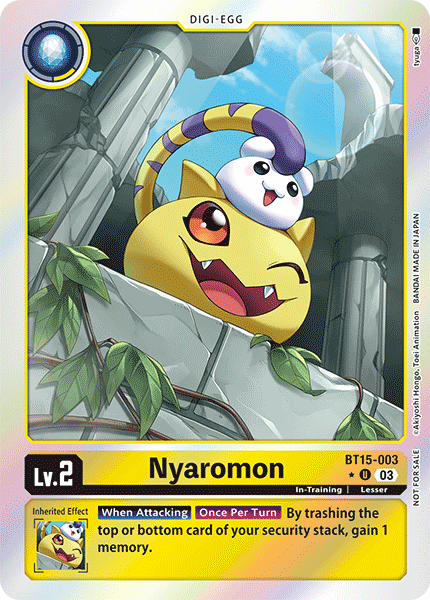 BT15-003, U, Nyaromon (Box Topper)