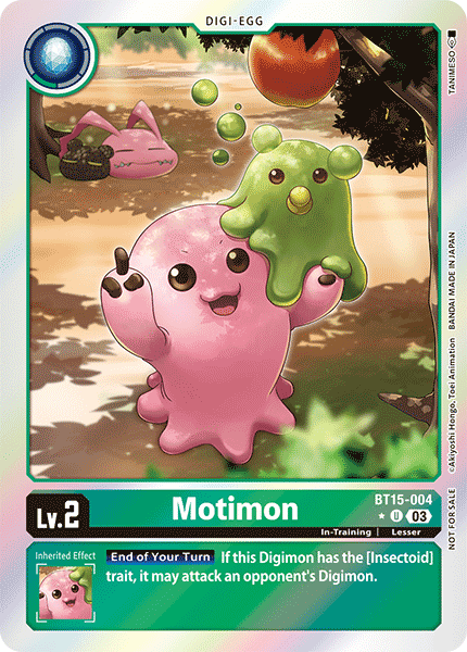 BT15-004, U, Motimon (Box Topper)