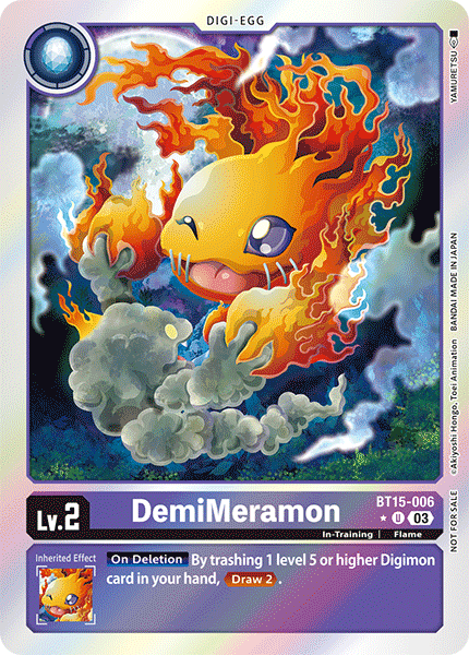 BT15-006, U, DemiMeramon (Box Topper)