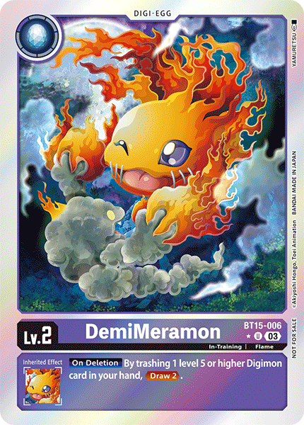 BT15-006, U, DemiMeramon (BT15 Box Topper)