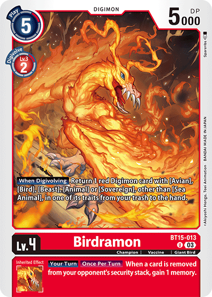 BT15-013, U, Birdramon