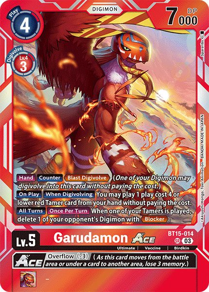 BT15-014, SR, Garudamon ACE