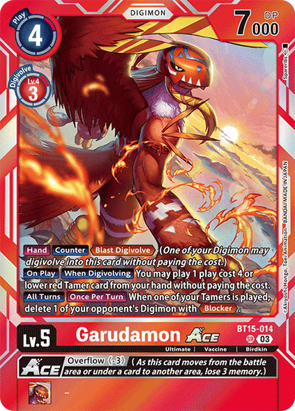 BT15-014, SR, Garudamon ACE