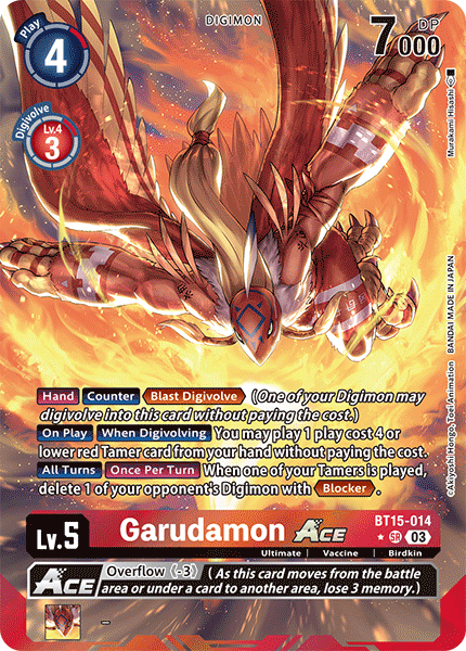 BT15-014, SR, Garudamon ACE (Alternate Art)