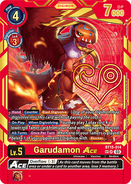 BT15-014, SR, Garudamon ACE (BT15 SP Alternate Art)