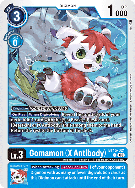 BT15-021, U, Gomamon (X Antibody)