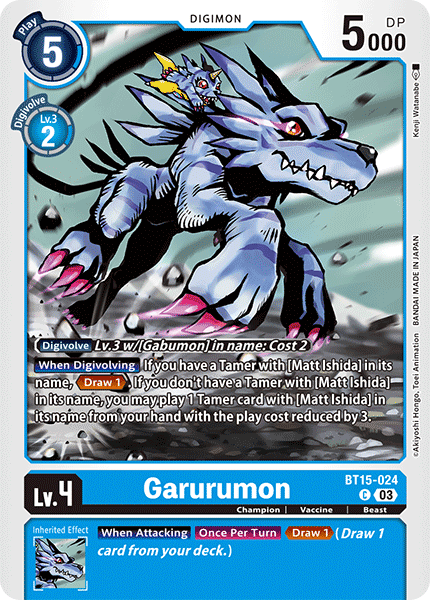 BT15-024, C, Garurumon