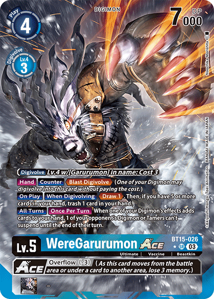 BT15-026, SR, WereGarurumon ACE (Alternate Art)