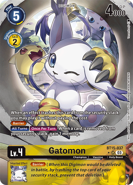 BT15-037, SR, Gatomon (Alternate Art)