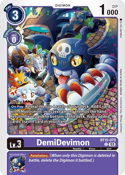 BT15-070, C, DemiDevimon Kai of Cards BT15-070, C, DemiDevimon Kai of Cards