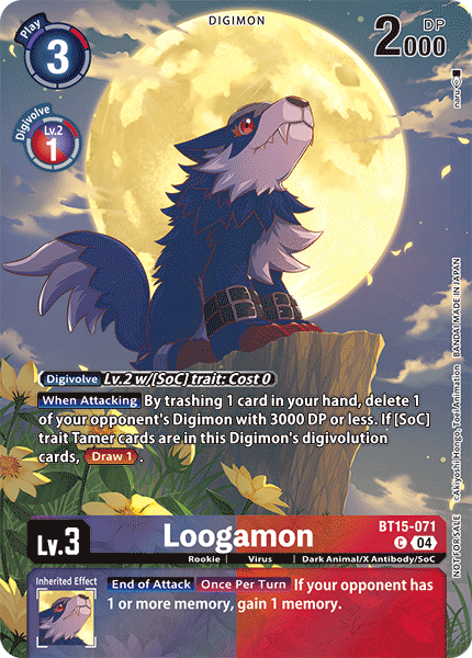 BT15-071, C, Loogamon (EX7 Box Topper)