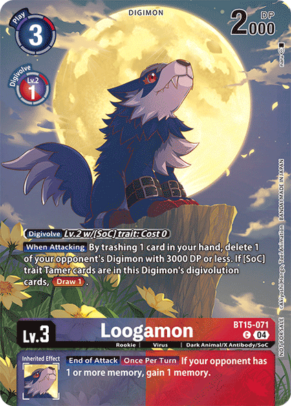BT15-071, C, Loogamon (EX07 Box Topper)
