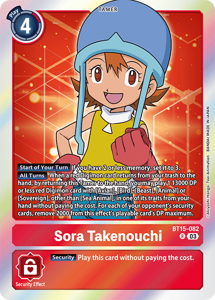 BT15-082, R, Sora Takenouchi