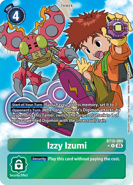 BT15-085, R, Izzy Izumi (Alternate Art)