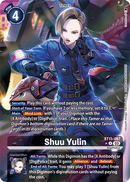 BT15-087, R, Shuu Yulin (Alternate Art)