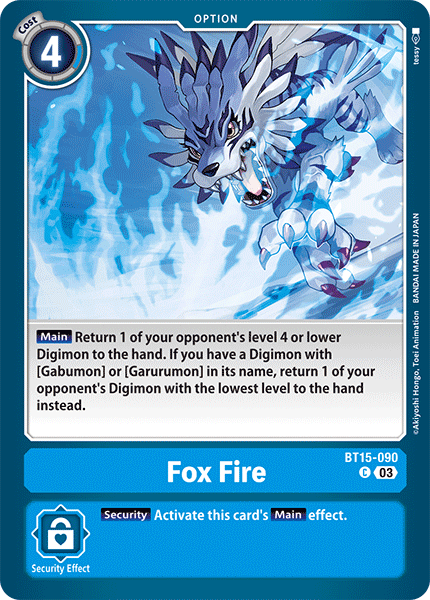 BT15-090, C, Fox Fire