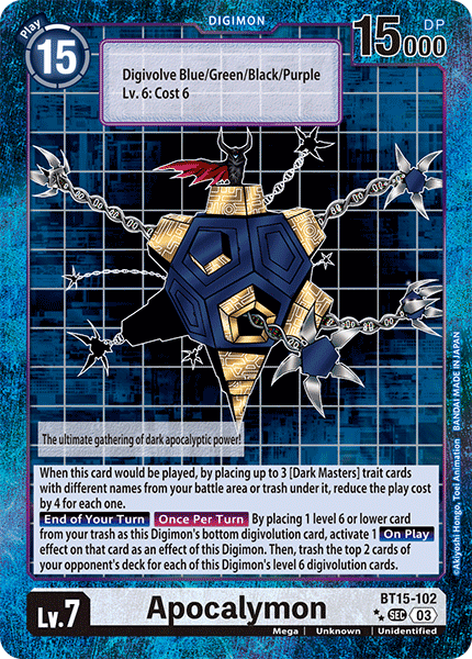 BT15-102, SEC, Apocalymon (BT15 SP Alternate Art)