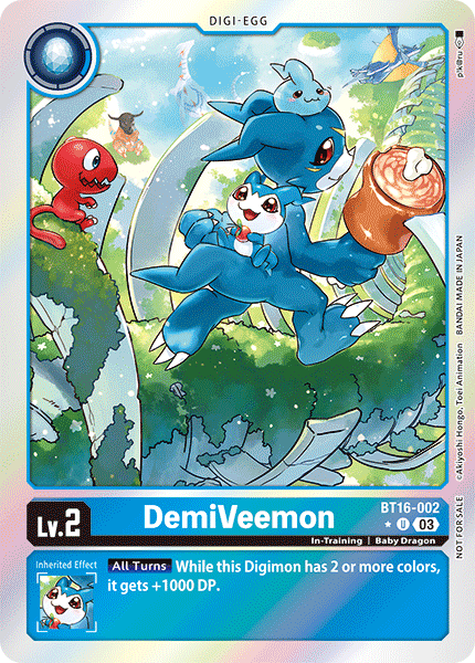 BT16-002, UC, DemiVeemon (BT16 Box Topper)