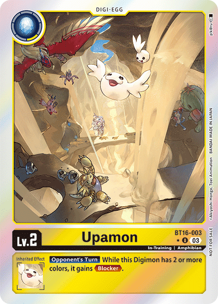 BT16-003, UC, Upamon (Box Topper)