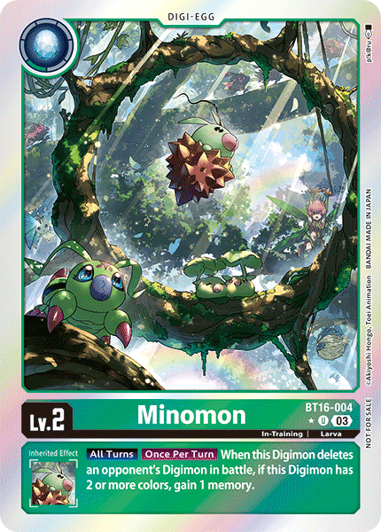 BT16-004, UC, Minomon (Box Topper)