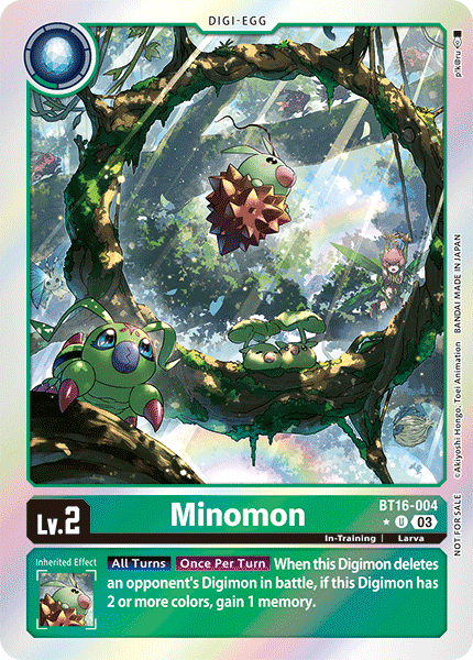 BT16-004, UC, Minomon (BT16 Box Topper)