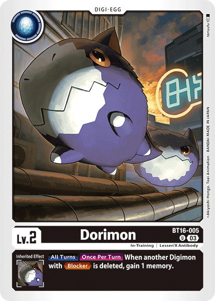 BT16-005, UC, Dorimon