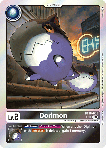 BT16-005, UC, Dorimon (Box Topper)