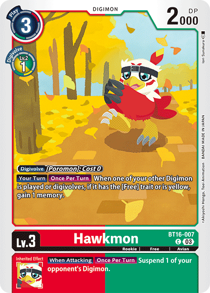 BT16-007, C, Hawkmon