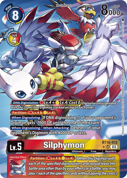 BT16-012, SR, Silphymon (Alternate Art)