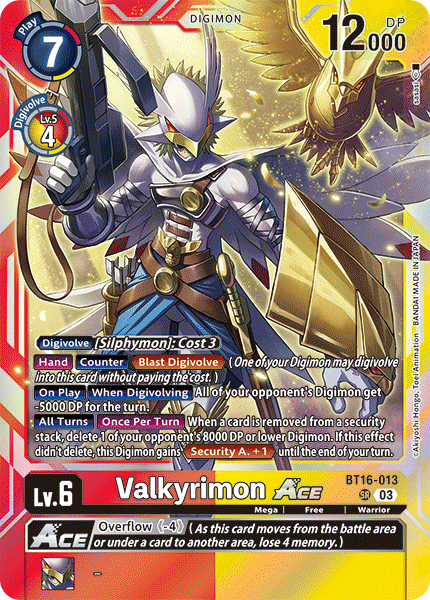 BT16-013, SR, Valkyrimon ACE