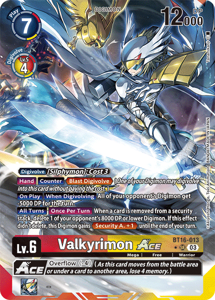 BT16-013, SR, Valkyrimon ACE (Alternate Art)